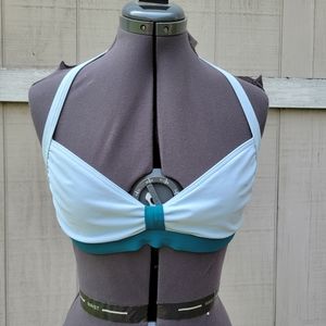 Vintage Calvin Klein Swimwear Swim Unlined Traingle Halter Top Bikini Top 14